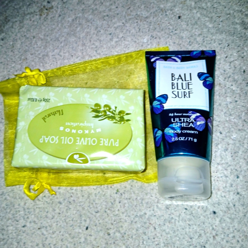 🌼 🛁 Italian Olive Oil Soap and Bali Blue Surf Body Cream 🛁